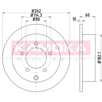 Jeu de 2 disques de frein arrière KAMOKA 103169