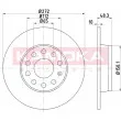 Jeu de 2 disques de frein arrière KAMOKA 103171 - Visuel 1