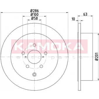 Jeu de 2 disques de frein arrière KAMOKA 103173