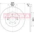 Jeu de 2 disques de frein arrière KAMOKA 103174 - Visuel 1