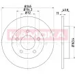 Jeu de 2 disques de frein arrière KAMOKA 103179 - Visuel 1