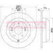 Jeu de 2 disques de frein arrière KAMOKA 103182 - Visuel 1
