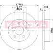 Jeu de 2 disques de frein arrière KAMOKA 103184 - Visuel 1