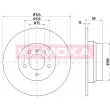 Jeu de 2 disques de frein arrière KAMOKA 103187 - Visuel 1