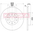 Jeu de 2 disques de frein arrière KAMOKA 103191 - Visuel 1