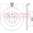 Jeu de 2 disques de frein avant KAMOKA 103204 - Visuel 1