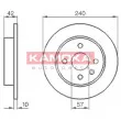 Jeu de 2 disques de frein arrière KAMOKA 1032086 - Visuel 1