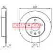 Jeu de 2 disques de frein arrière KAMOKA 1032088 - Visuel 1
