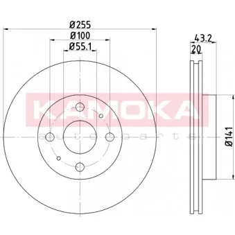 Jeu de 2 disques de frein avant KAMOKA 103214