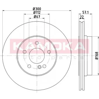 Jeu de 2 disques de frein arrière KAMOKA 103218