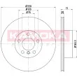 Jeu de 2 disques de frein arrière KAMOKA 103220 - Visuel 1