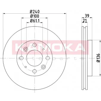 Jeu de 2 disques de frein avant KAMOKA 103221