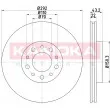 Jeu de 2 disques de frein arrière KAMOKA 103229 - Visuel 1