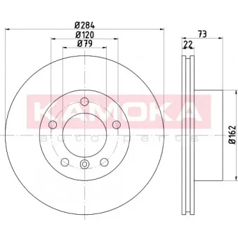 Jeu de 2 disques de frein avant KAMOKA 103231