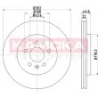 Jeu de 2 disques de frein arrière KAMOKA 103236 - Visuel 1
