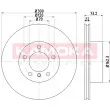 Jeu de 2 disques de frein avant KAMOKA 103240 - Visuel 1