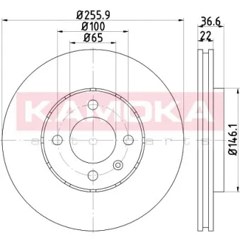 Jeu de 2 disques de frein avant KAMOKA 103241