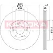 Jeu de 2 disques de frein avant KAMOKA 103257 - Visuel 1
