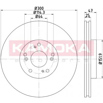 Jeu de 2 disques de frein avant KAMOKA 103257