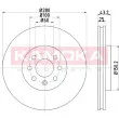 Jeu de 2 disques de frein avant KAMOKA 103258 - Visuel 1