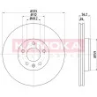 Jeu de 2 disques de frein avant KAMOKA 103259 - Visuel 1