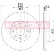Jeu de 2 disques de frein avant KAMOKA 1032608 - Visuel 1