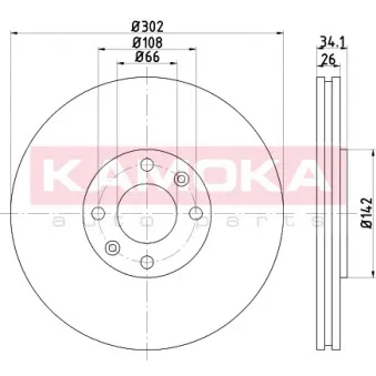 Jeu de 2 disques de frein avant KAMOKA 103261