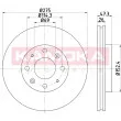 Jeu de 2 disques de frein avant KAMOKA 103262 - Visuel 1