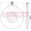 Jeu de 2 disques de frein avant KAMOKA 103263 - Visuel 1