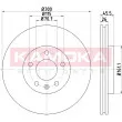 Jeu de 2 disques de frein avant KAMOKA 103265 - Visuel 1