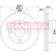 Jeu de 2 disques de frein avant KAMOKA 103267 - Visuel 1