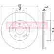 Jeu de 2 disques de frein avant KAMOKA 103271 - Visuel 1