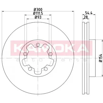 Jeu de 2 disques de frein avant KAMOKA 103273