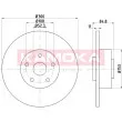 Jeu de 2 disques de frein arrière KAMOKA 1032772 - Visuel 1