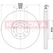 Jeu de 2 disques de frein avant KAMOKA 103284 - Visuel 1