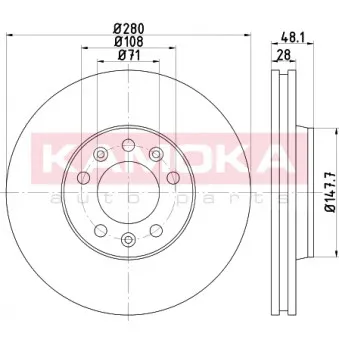 Jeu de 2 disques de frein avant KAMOKA 103286