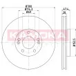 Jeu de 2 disques de frein avant KAMOKA 103289 - Visuel 1