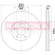 Jeu de 2 disques de frein avant KAMOKA 103290 - Visuel 1