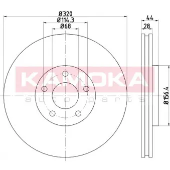Jeu de 2 disques de frein avant KAMOKA 103290