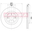 Jeu de 2 disques de frein avant KAMOKA 103291 - Visuel 1