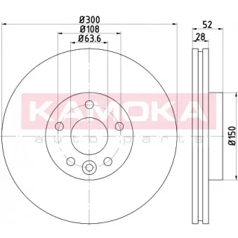 Jeu de 2 disques de frein avant KAMOKA 103292