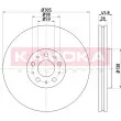 Jeu de 2 disques de frein avant KAMOKA 103294 - Visuel 1