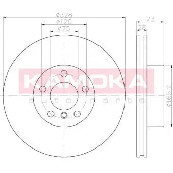 Jeu de 2 disques de frein avant KAMOKA 103295