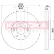 Jeu de 2 disques de frein avant KAMOKA 103296 - Visuel 1