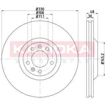Jeu de 2 disques de frein avant KAMOKA 103299