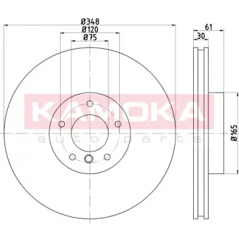 Jeu de 2 disques de frein avant KAMOKA 103300