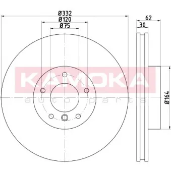 Jeu de 2 disques de frein avant KAMOKA 103301