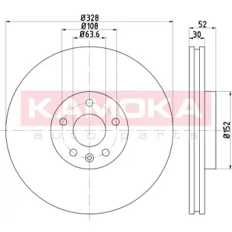 Jeu de 2 disques de frein avant KAMOKA 103305