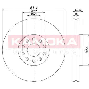 Jeu de 2 disques de frein avant KAMOKA 103308