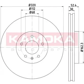 Jeu de 2 disques de frein avant KAMOKA 103309